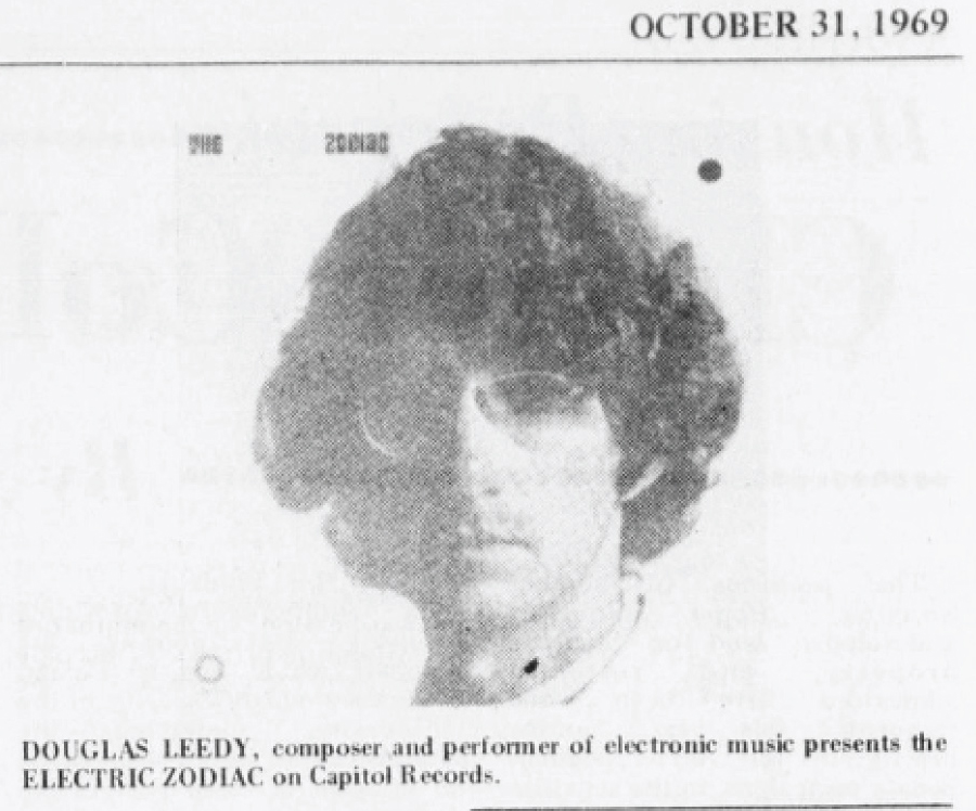 The Electric Zodiac album cover printed in the Stanford Daily
